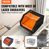 Audio Accessories: VEVOR Laser Engraver Enclosure, 800 x 800 x 500 mm, Flame Retardant and Fireproof Protective Cover, with Exhaust Fan and Pipe, Insulates Smoke, Noise and Eye Protection, Fits for Most Laser Engraver
