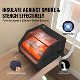 Audio Accessories: VEVOR Laser Engraver Enclosure, 800 x 800 x 500 mm, Flame Retardant and Fireproof Protective Cover, with Exhaust Fan and Pipe, Insulates Smoke, Noise and Eye Protection, Fits for Most Laser Engraver