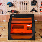 Audio Accessories: VEVOR Laser Engraver Enclosure, 800 x 800 x 500 mm, Flame Retardant and Fireproof Protective Cover, with Exhaust Fan and Pipe, Insulates Smoke, Noise and Eye Protection, Fits for Most Laser Engraver