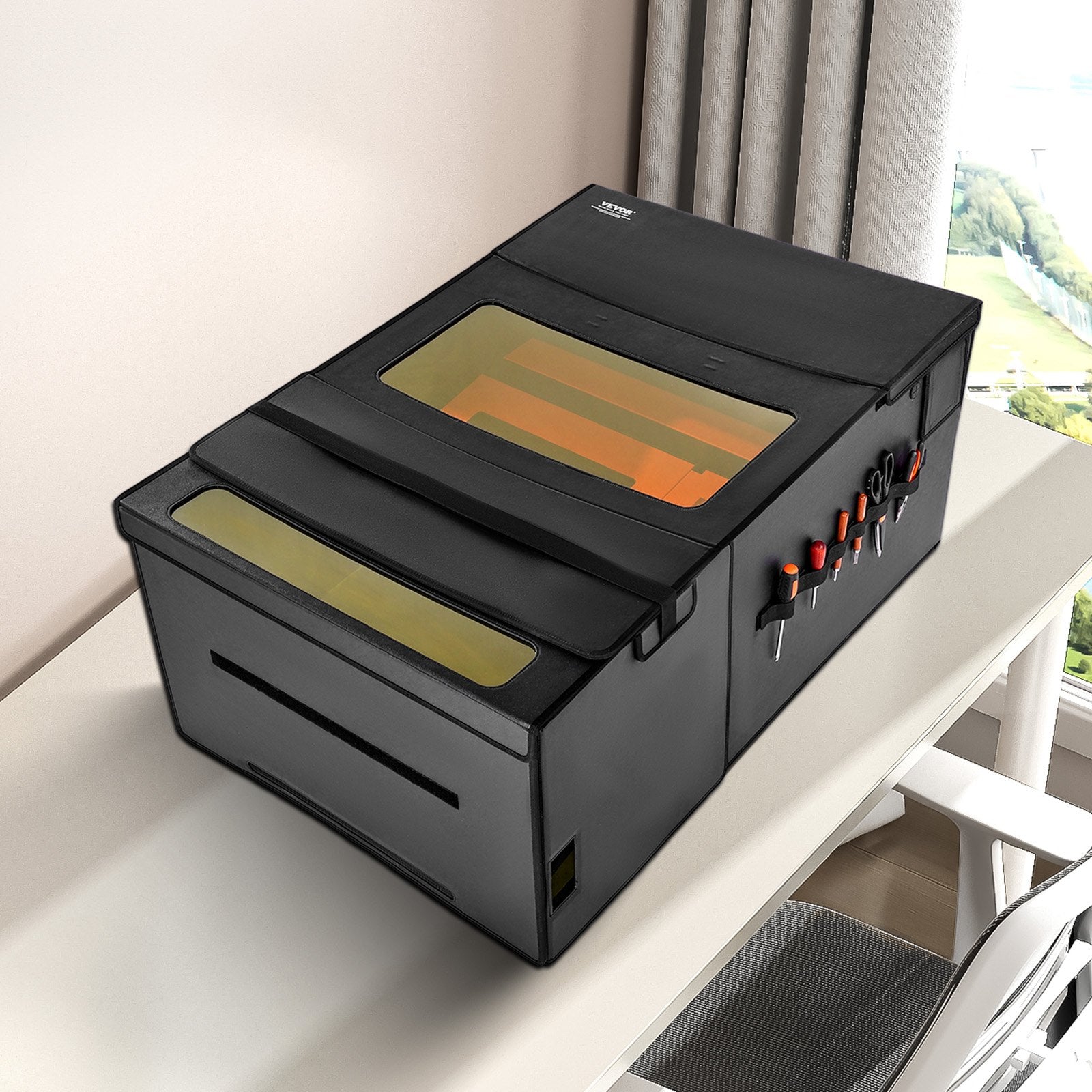 Audio Accessories: VEVOR Laser Engraver Enclosure 1228 x 800 x 500 mm Fireproof Protective Cover