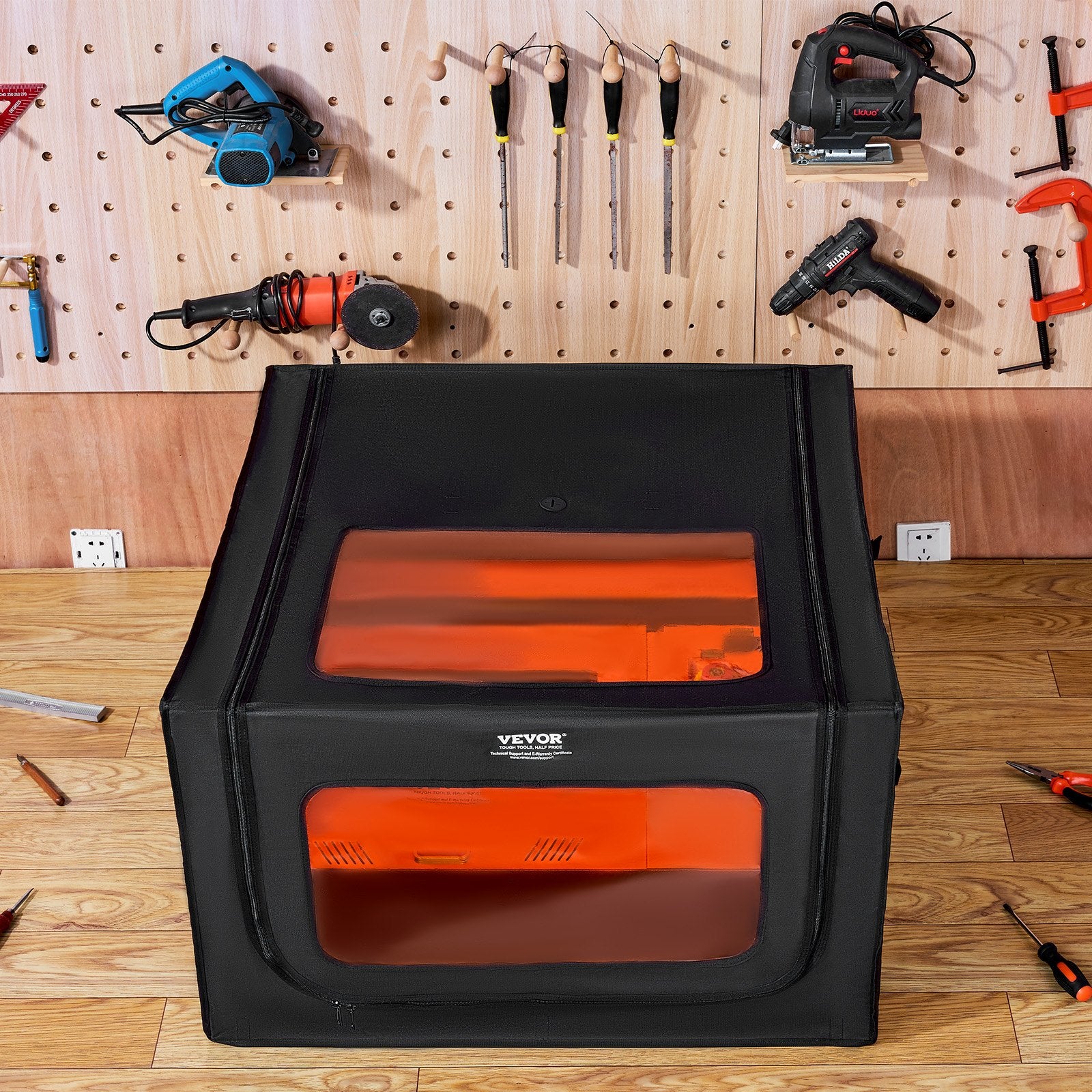 Audio Accessories: VEVOR Laser Engraver Enclosure 800 x 800 x 500 mm Fireproof Protective Cover