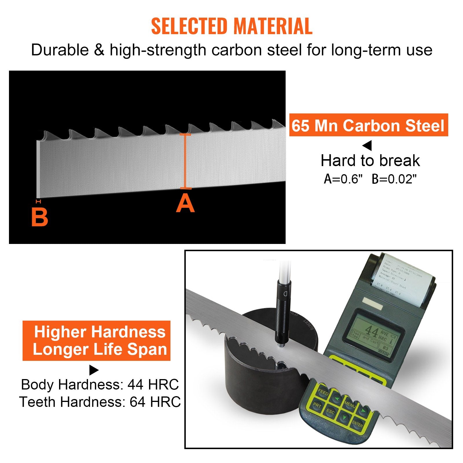 Heating Pads: VEVOR Band Saw Blade, 1650*16*0.56mm, 5 PCS/Pack Meat Bandsaw Blades for Replacement, Carbon Steel Blade, Meat Cutting Blade Wrapped by Rust-Proof Paper, Fit for Commercial Bone Saw Machines
