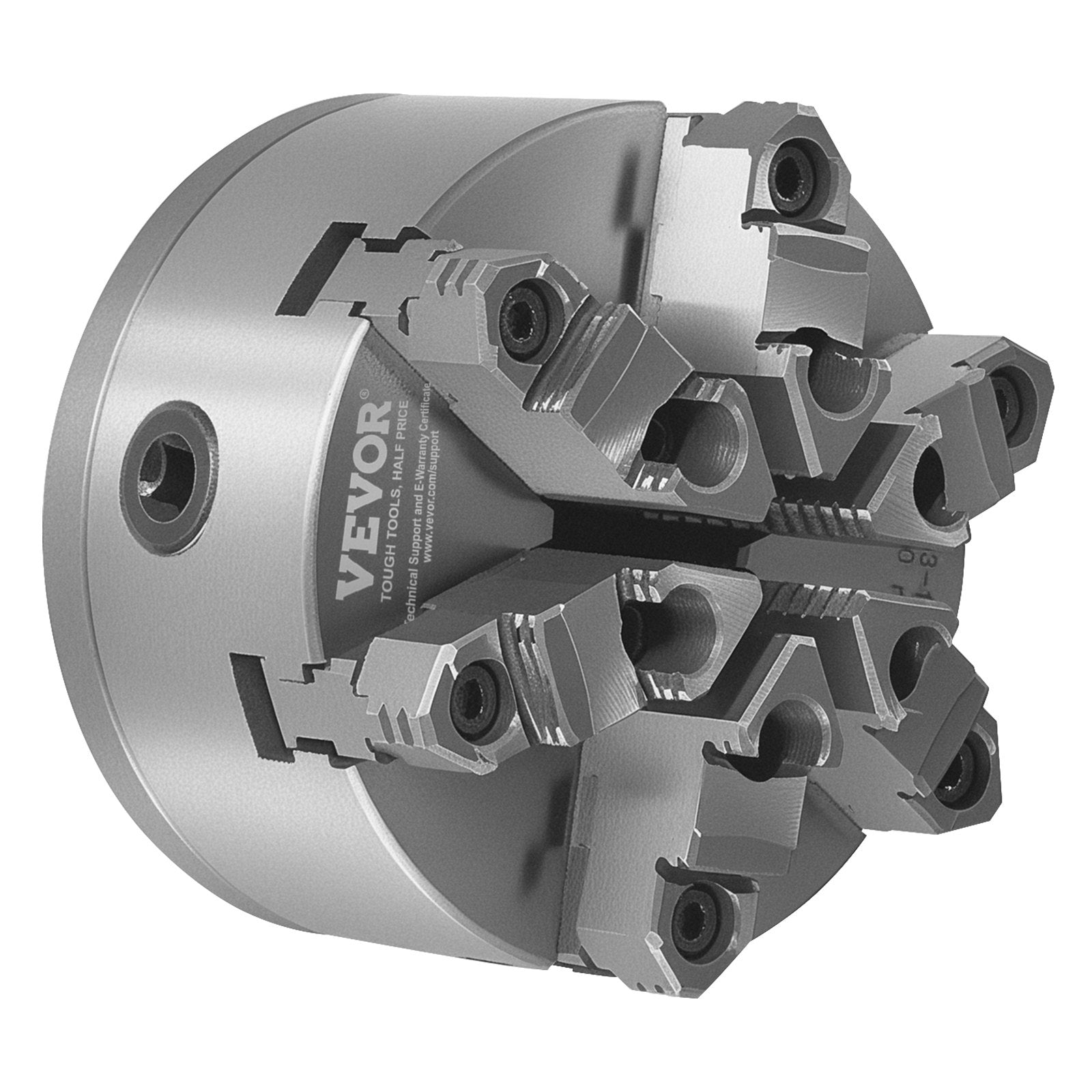 Tool Sockets: VEVOR 6-Jaw Lathe Chuck, 6 Inch (160 mm), Self-Centering Chuck with D1-4 Cam Lock Backing Plate, 0.12-5.71 in (3-145 mm) Clamping Range with T-wrench Screws, HT300 Material, for Wood Metal Lathe