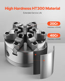 Tool Sockets: VEVOR 6-Jaw Lathe Chuck, 6 Inch (160 mm), Self-Centering Chuck with D1-4 Cam Lock Backing Plate, 0.12-5.71 in (3-145 mm) Clamping Range with T-wrench Screws, HT300 Material, for Wood Metal Lathe