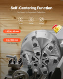 Tool Sockets: VEVOR 6-Jaw Lathe Chuck, 6 Inch (160 mm), Self-Centering Chuck with D1-4 Cam Lock Backing Plate, 0.12-5.71 in (3-145 mm) Clamping Range with T-wrench Screws, HT300 Material, for Wood Metal Lathe