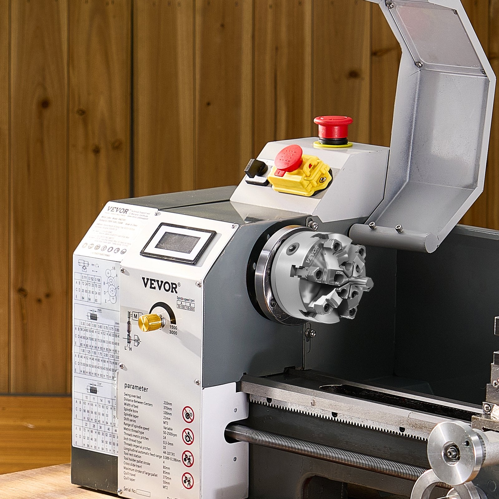 Tool Sockets: VEVOR 6-Jaw Lathe Chuck, 6 Inch (160 mm), Self-Centering Chuck with D1-4 Cam Lock Backing Plate, 0.12-5.71 in (3-145 mm) Clamping Range with T-wrench Screws, HT300 Material, for Wood Metal Lathe