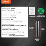 Drill & Screwdriver Accessories: VEVOR Core Drill Bit, 4.25" Wet Diamond Core Drill Bits, 14" Drilling Depth Concrete Core Drill Bit with Saw Blade, 1-1/4"-7 Inner Thread, Laser Welding, Diamond Wet Coring Bit for Concrete Brick