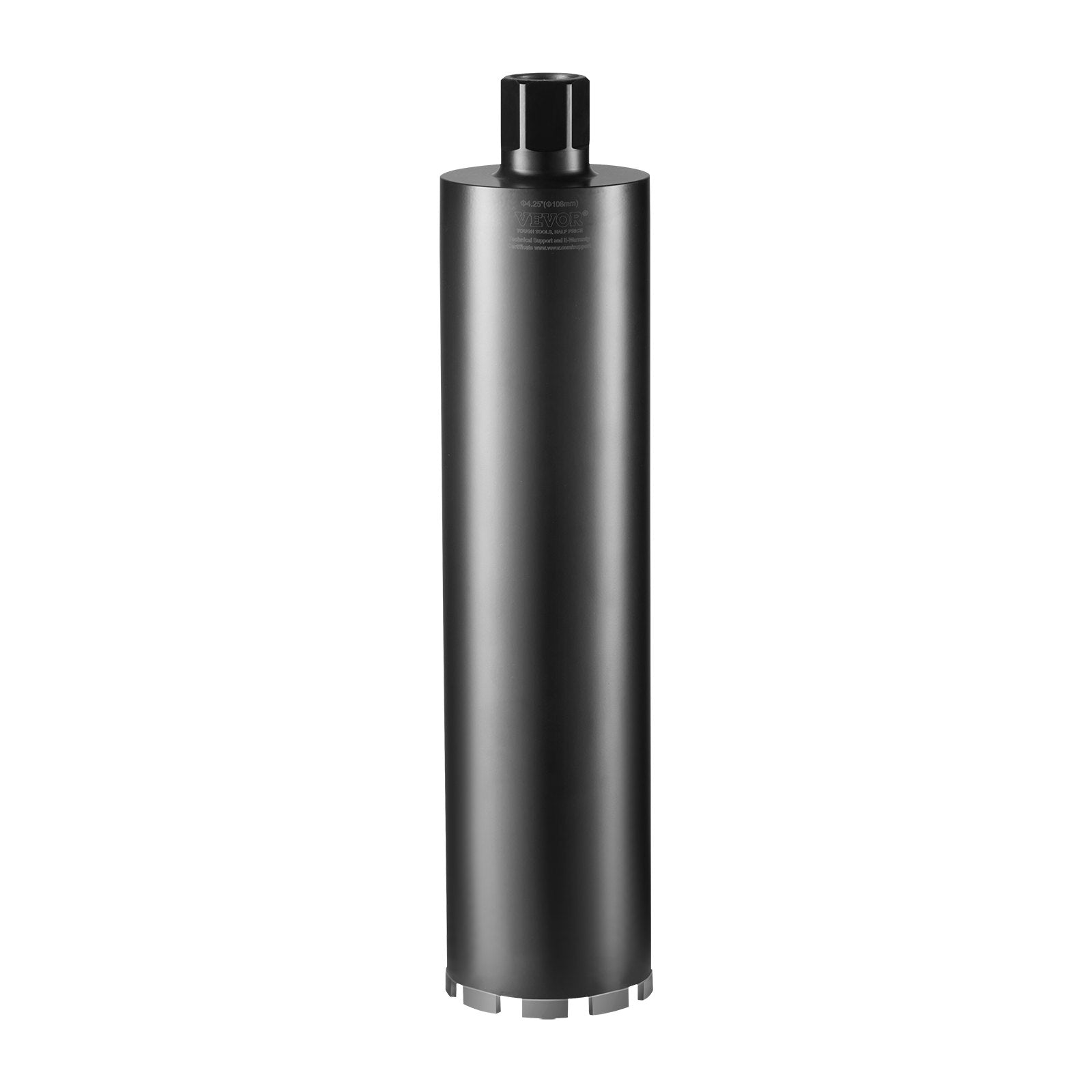 Drill & Screwdriver Accessories: VEVOR Core Drill Bit, 4.25" Wet Diamond Core Drill Bits, 14" Drilling Depth Concrete Core Drill Bit with Saw Blade, 1-1/4"-7 Inner Thread, Laser Welding, Diamond Wet Coring Bit for Concrete Brick