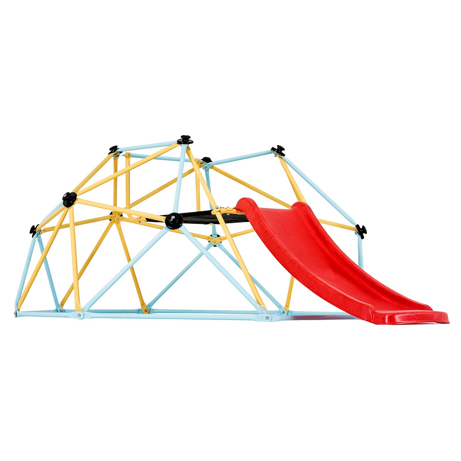 Outdoor Play Equipment: VEVOR Climbing Dome, 8FT Geometric Dome Climber with Slide, for Kids 3 to 9 Years Old, Jungle Gym Supports 600LBS and Easy Assembly, with Climbing Grip, Outdoor and Indoor Play Equipment for Kids