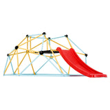 Outdoor Play Equipment: VEVOR Climbing Dome, 8FT Geometric Dome Climber with Slide, for Kids 3 to 9 Years Old, Jungle Gym Supports 600LBS and Easy Assembly, with Climbing Grip, Outdoor and Indoor Play Equipment for Kids