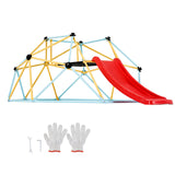 Outdoor Play Equipment: VEVOR Climbing Dome, 8FT Geometric Dome Climber with Slide, for Kids 3 to 9 Years Old, Jungle Gym Supports 600LBS and Easy Assembly, with Climbing Grip, Outdoor and Indoor Play Equipment for Kids