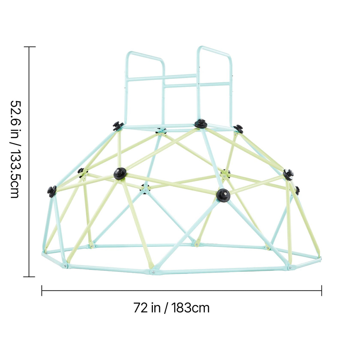 Climbing Dome, 183cm Geometric Dome Climber for Kids, 270kg Loading Indoor/Outdoor Jungle Gym Playground, Easy-Assembly Backyard Climbing Play Equipment for Boys Girls 3 to 10 Years Old