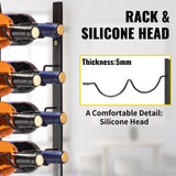 Wine Racks: VEVOR Wall Mounted Wine Rack, 12x2 Bottles Wine Holder Towel Rack, Black Steel Vertical Wine Rack, Modern Decorative Wall Mounted Wine Bottle Holder, Forward Design Simple Storage Wall Rack 48x11x1 In