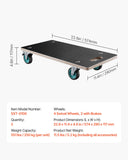 Furniture: VEVOR Furniture Dolly, 551 lbs Load Capacity, Furniture Moving Dollies with 4 TPR Silent Wheels, Rectangle Multifunctional Flat Dolly for Piano Furniture Couch Washing Machine Fridge, 2 Pack, Black