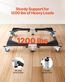 Basketball & Basketball Accessories: VEVOR Fridge Stand Mobile Base, 1200 lbs Load Capacity, Washing Machine Stand with 8 Locking Twin Wheels and 4 Brakes, 23-36.6 Inches Adjustable Furniture Dolly for Washer, Refrigerator and Dryer