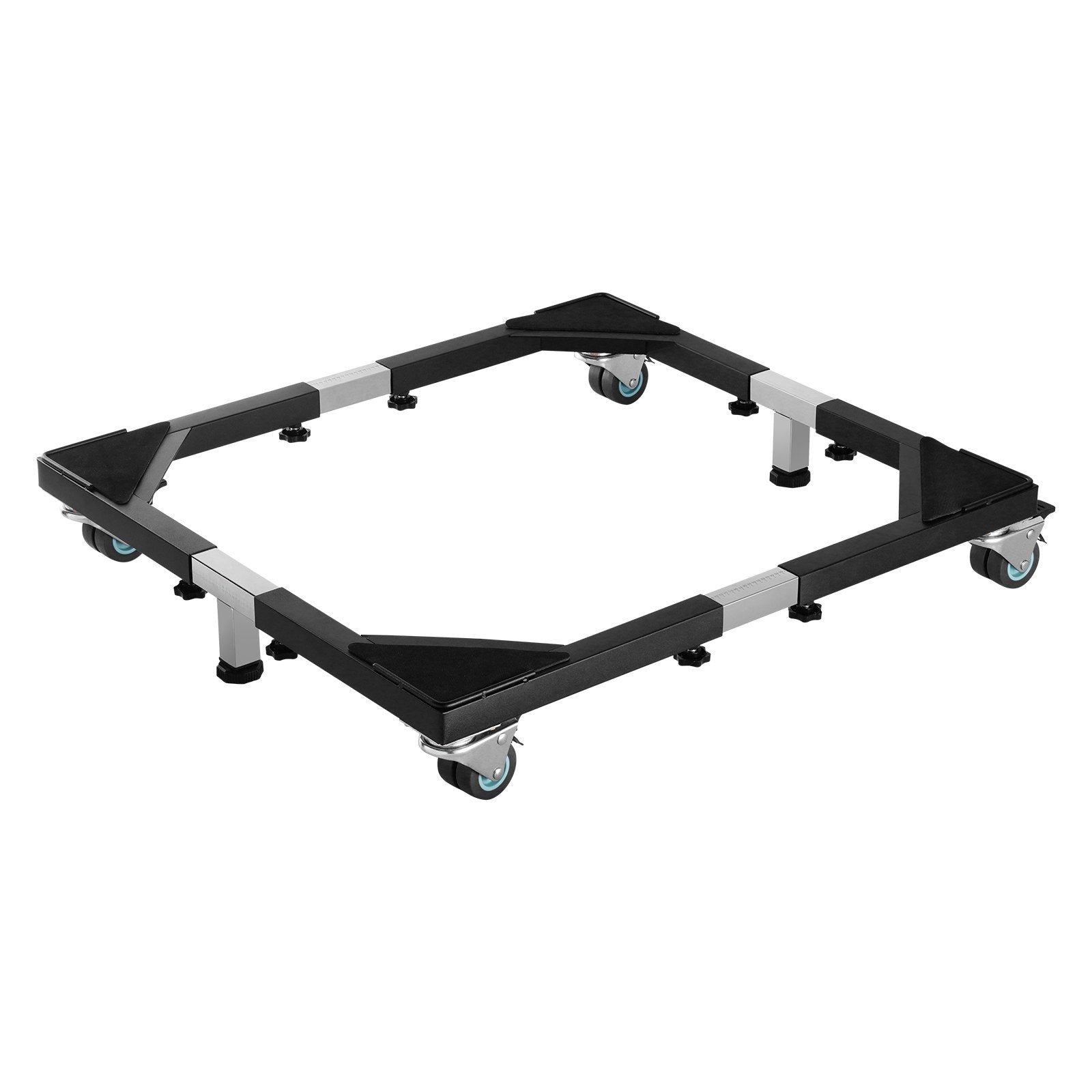Fridge Stand Mobile Base, 1200 lbs Load Capacity, Washing Machine Stand with 8 Locking Twin Wheels and 4 Brakes, 23-36.6 Inches Adjustable Furniture Dolly for Washer, Refrigerator and Dryer