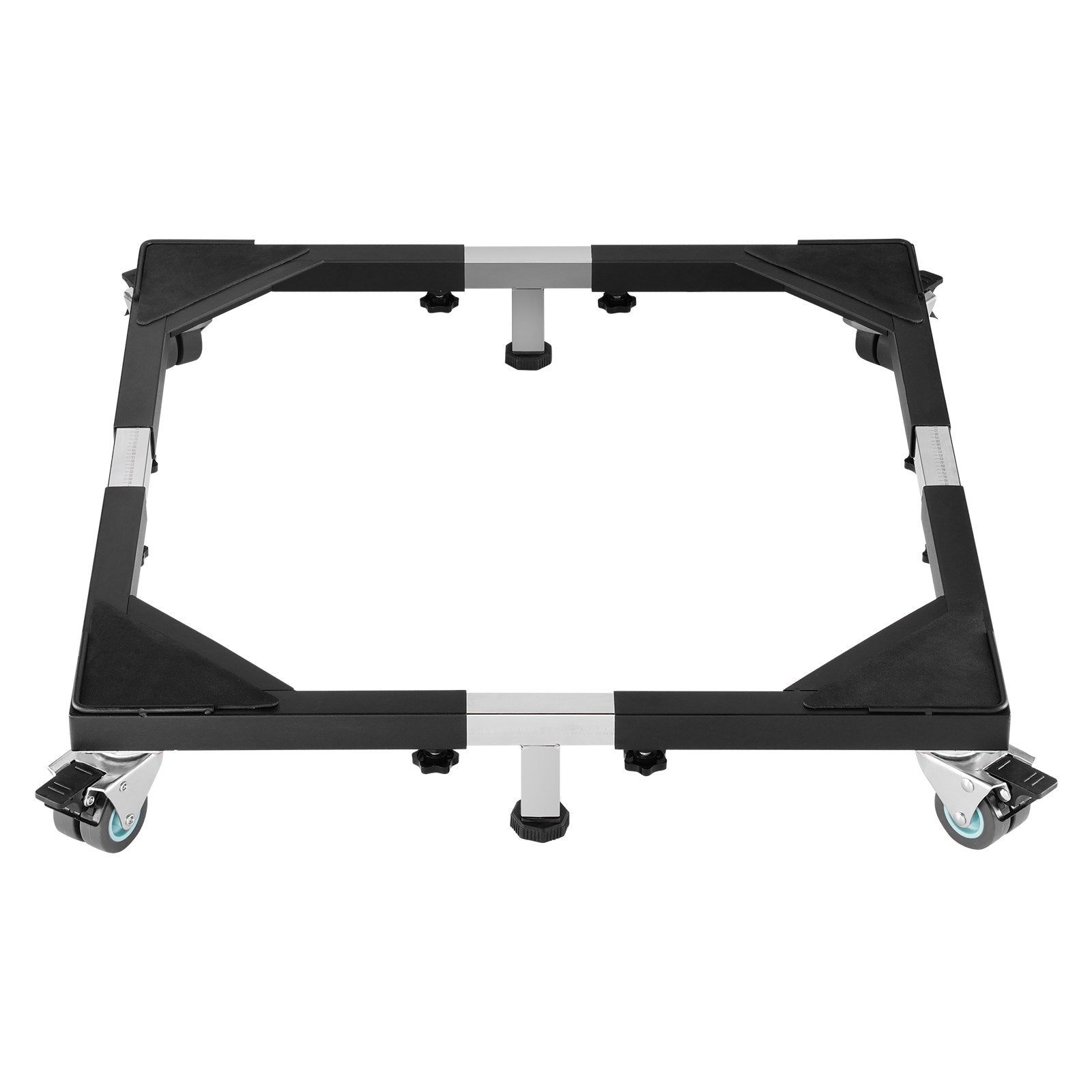 Fridge Stand Mobile Base, 1200 lbs Load Capacity, Washing Machine Stand with 8 Locking Twin Wheels and 4 Brakes, 23-36.6 Inches Adjustable Furniture Dolly for Washer, Refrigerator and Dryer