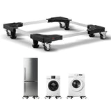 Basketball & Basketball Accessories: VEVOR Fridge Stand Mobile Base, 1100 lbs Load Capacity, Washing Machine Stand with 8 Locking Twin Wheels and 4 Brakes, 27.5 -35.4 Inches Adjustable Furniture Dolly for Washer, Refrigerator and Dryer