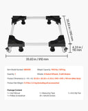 Basketball & Basketball Accessories: VEVOR Fridge Stand Mobile Base, 1100 lbs Load Capacity, Washing Machine Stand with 8 Locking Twin Wheels and 4 Brakes, 27.5 -35.4 Inches Adjustable Furniture Dolly for Washer, Refrigerator and Dryer