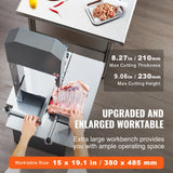 Speciality Appliances: VEVOR 550W Commercial Electric Meat Bandsaw Stainless Steel Bone Sawing Machine