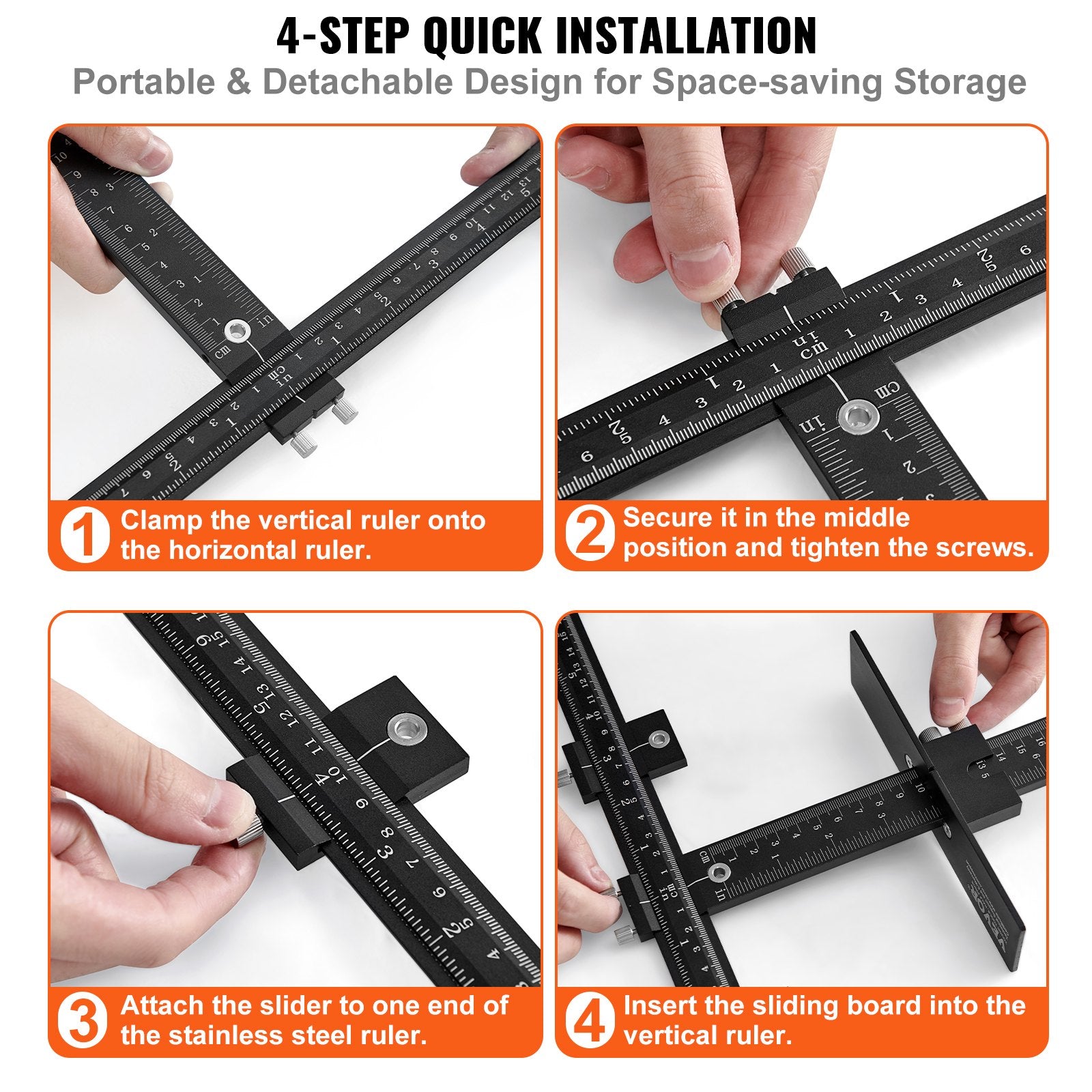 Bird Cage Accessories: VEVOR Cabinet Hardware Jig, Aluminum Alloy Cabinet Handle Jig with Center Punch, Adjustable Cabinet Hardware Template Tool, for Installation of Door Drawer Front Knobs Handles and Pulls