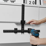 Bird Cage Accessories: VEVOR Cabinet Hardware Jig, Aluminum Alloy Cabinet Handle Jig with Center Punch, Adjustable Cabinet Hardware Template Tool, for Installation of Door Drawer Front Knobs Handles and Pulls