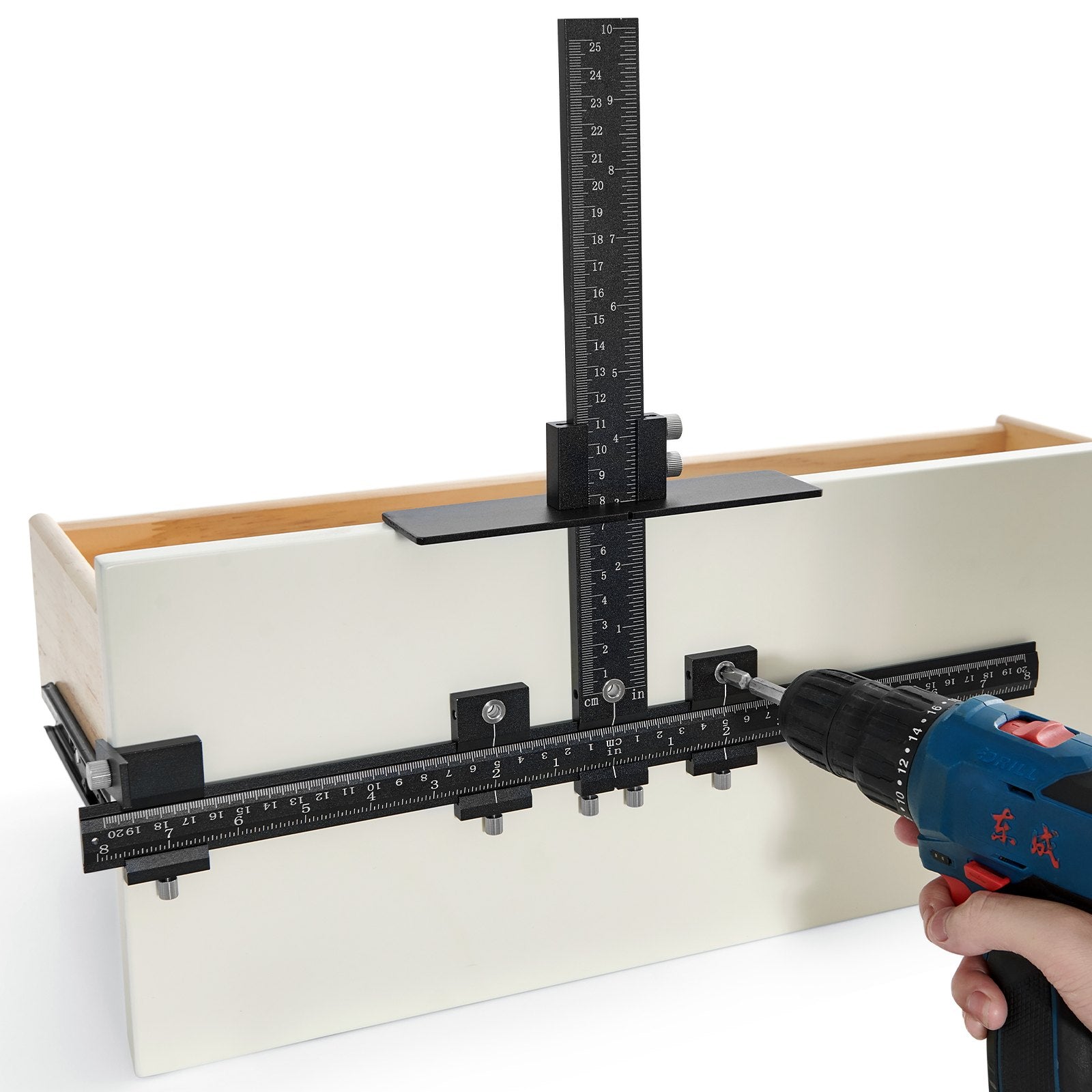 Bird Cage Accessories: VEVOR Cabinet Hardware Jig, Aluminum Alloy Cabinet Handle Jig with Center Punch, Adjustable Cabinet Hardware Template Tool, for Installation of Door Drawer Front Knobs Handles and Pulls