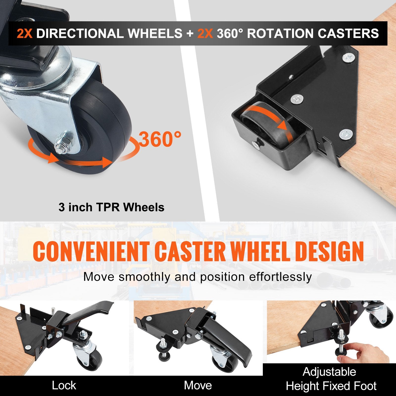 Camera Accessories: VEVOR Mobile Base, 181.4 kg Capacity, Adjustable from 241.3 x 241.3 mm to Infinity, Heavy Duty Universal Mobile Base Stand with Swivel Wheels, for Woodworking Equipment, Bandsaw, Power Tools, Machines