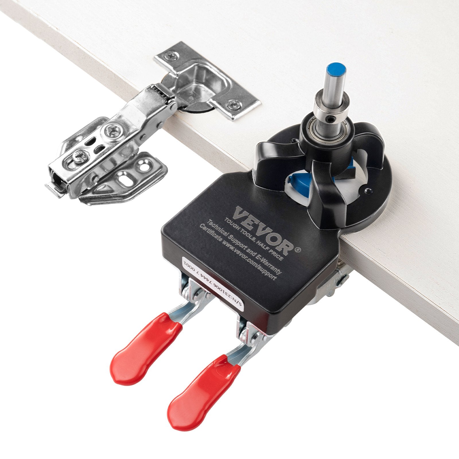 Hand Tools: VEVOR 35 mm Concealed Door Hinge Jig, Aluminum Alloy Cabinet Hinge Jig, Accurate Locking Dual Clamp Fixation Hinge Drill Jig with Accessories, Woodworking Tool for Doors Cabinets Hinges Mounting