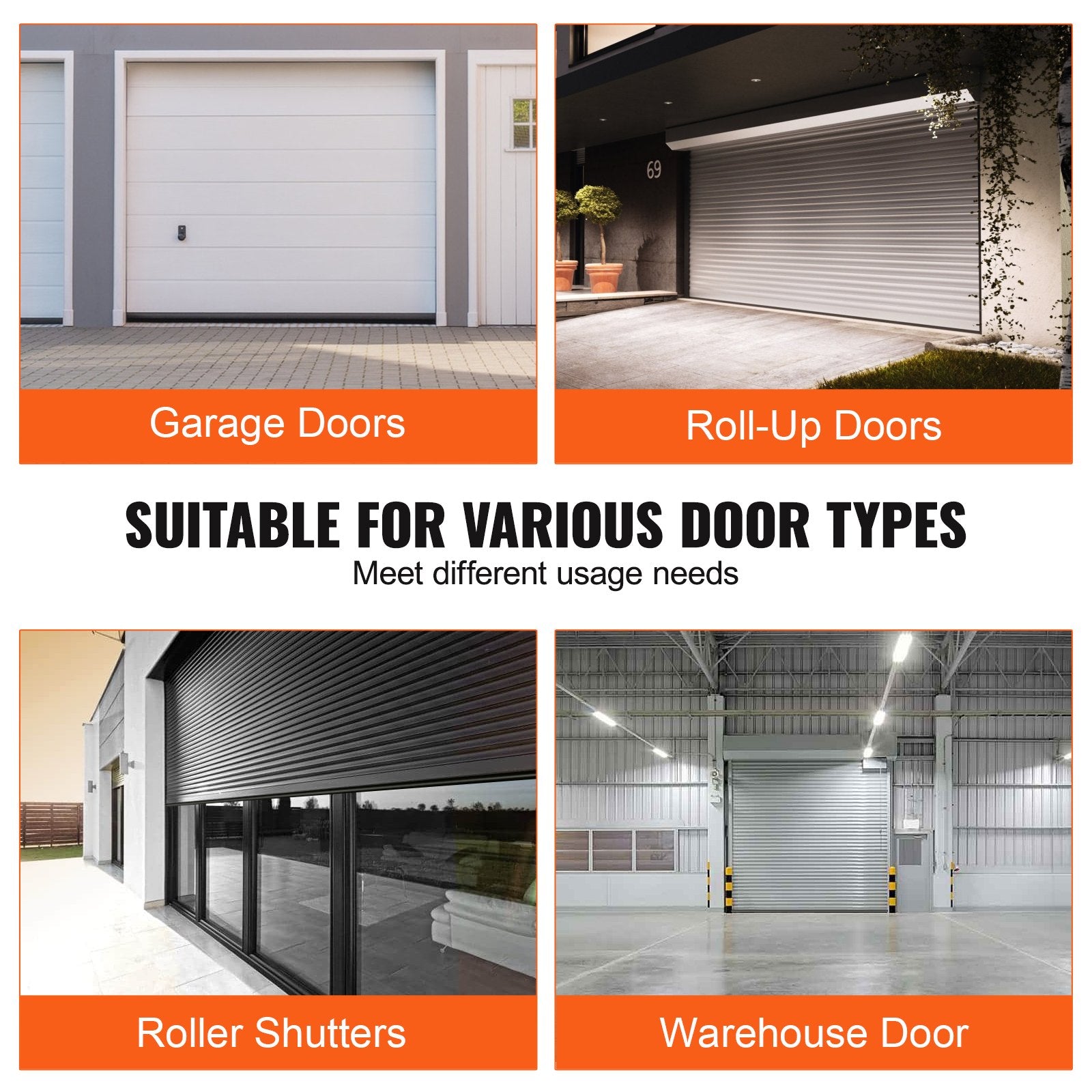 Automotive Repair & Speciality Tools: VEVOR Garage Door Seals Bottom Rubber, U Shape +O Ring Combination Garage Door Bottom Weather Seal, 10ft Weatherproofing Garage Door Seal, 5/16 inch T-ends and 3 3/4 inch Width, for Doors, Black