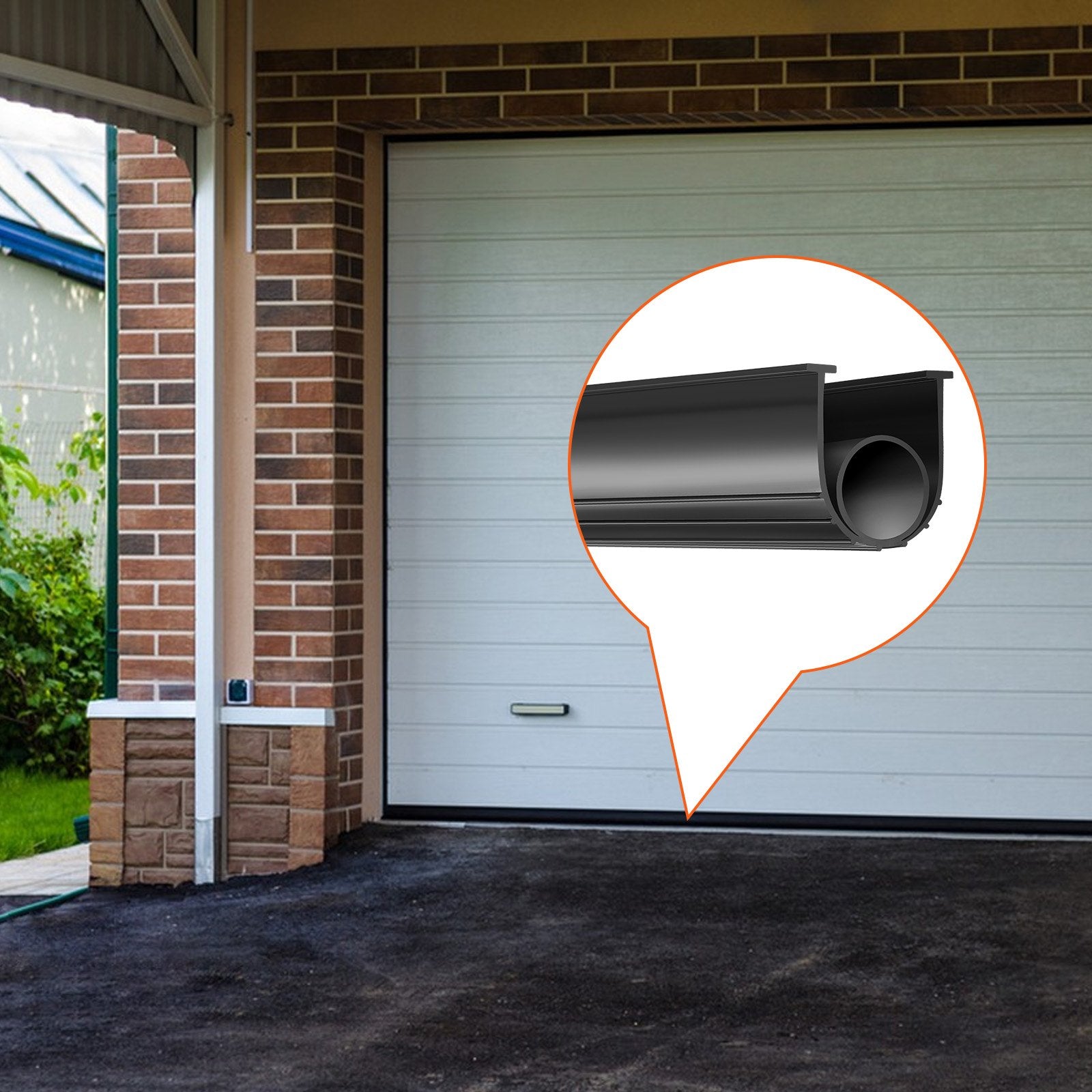 Shipping Supplies: VEVOR Garage Door Seals Bottom Rubber, U Shape +O Ring Combination Garage Door Bottom Weather Seal, 16ft Weatherproofing Garage Door Seal, 5/16 inch T-ends and 3 3/4 inch Width, for Doors, Black