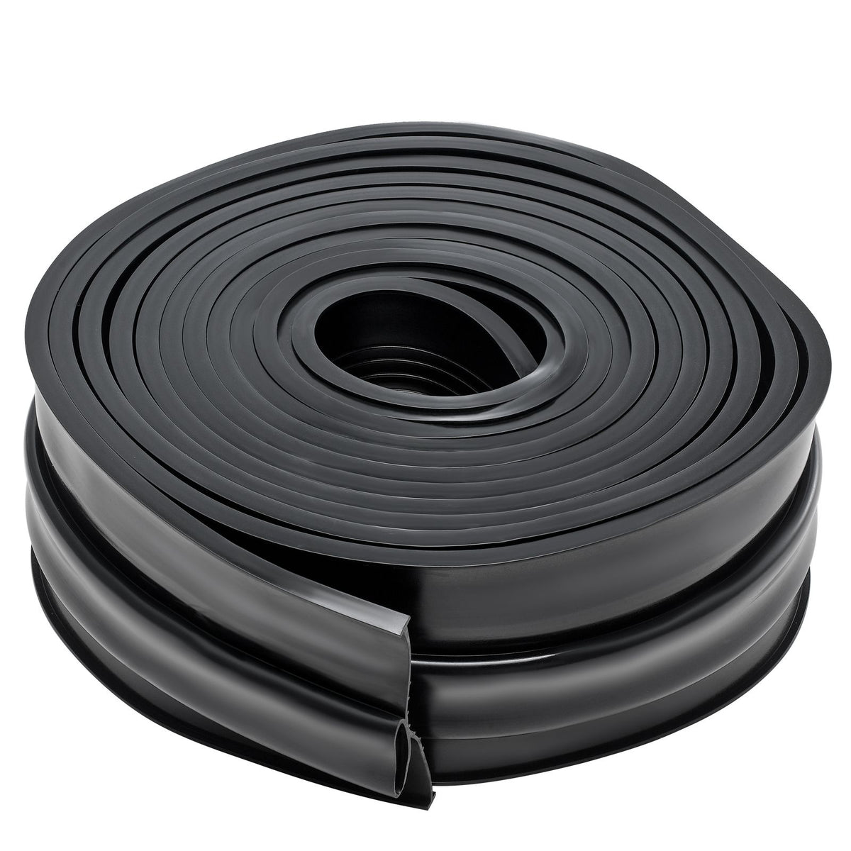 Garage Door Seals Bottom Rubber, U Shape +O Ring Combination Garage Door Bottom Weather Seal, 20ft Weatherproofing Garage Door Seal, 5/16 inch T-ends and 3 3/4 inch Width, for Doors, Black