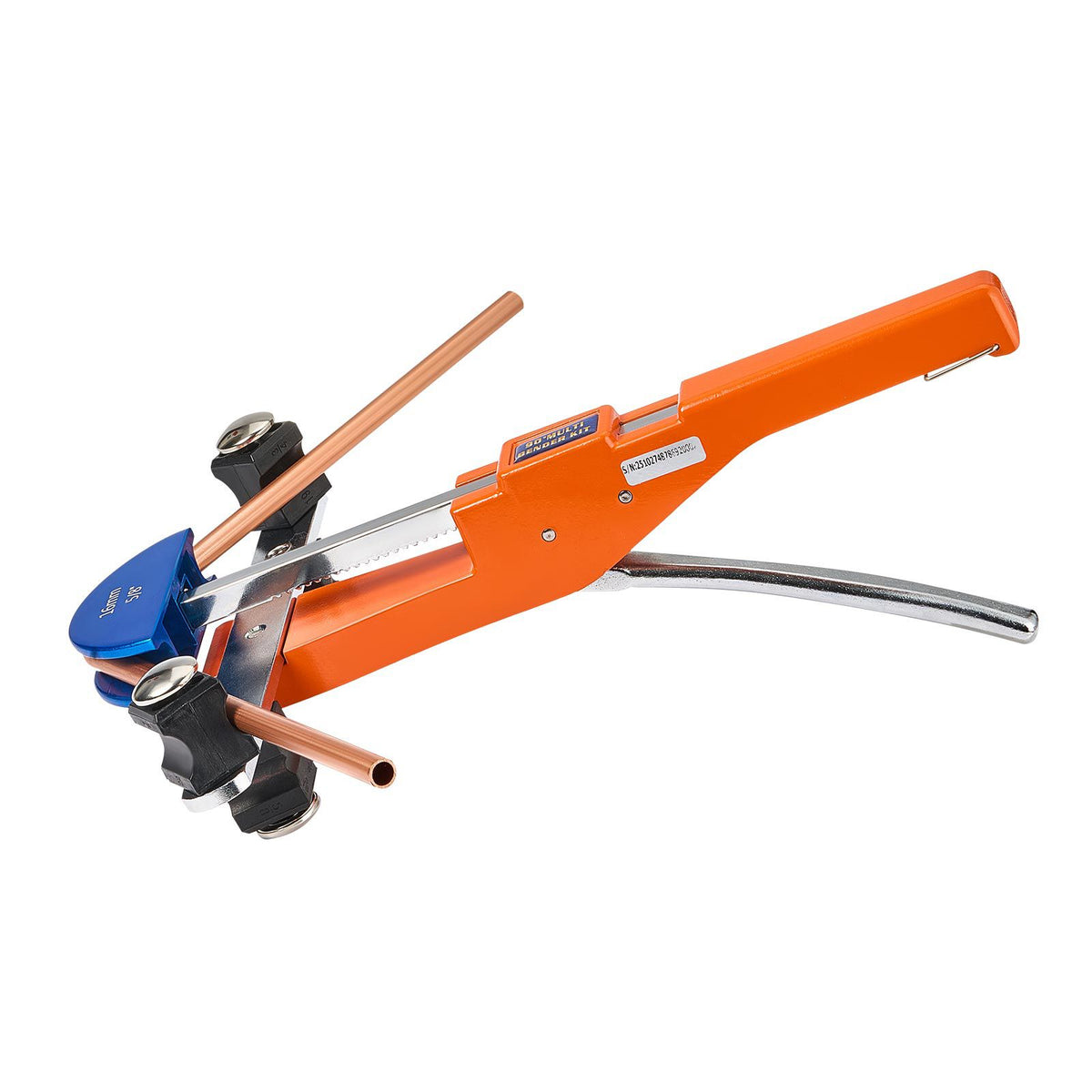 Tubing Bender Kit, 6 mm to 22 mm, Compact Ratcheting Tube Pipe Bender, Forward/Reverse Hand Bending Tool, with 7 Color Aluminium Alloy Dies, for Copper HVAC Air Conditioning Refrigeration Repair