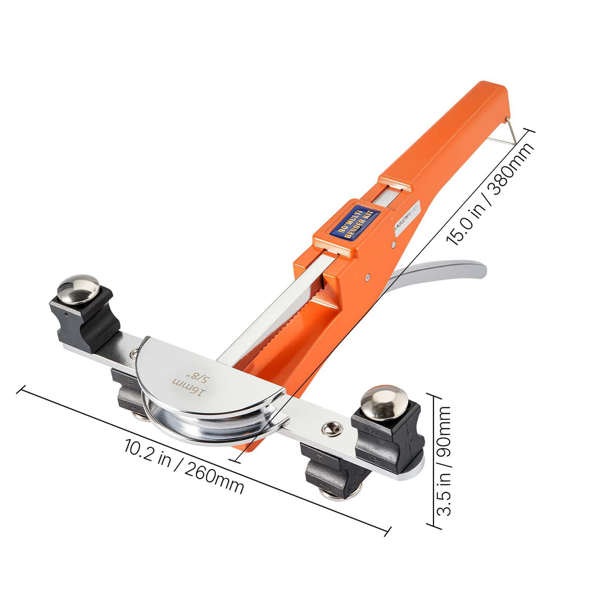 Tubing Bender Kit, 6 mm to 22 mm, Compact Ratcheting Tube Pipe Bender, Forward/Reverse Hand Bending Tool, with 7 Aluminium Alloy Dies, for Copper HVAC Air Conditioning Refrigeration Auto Repair