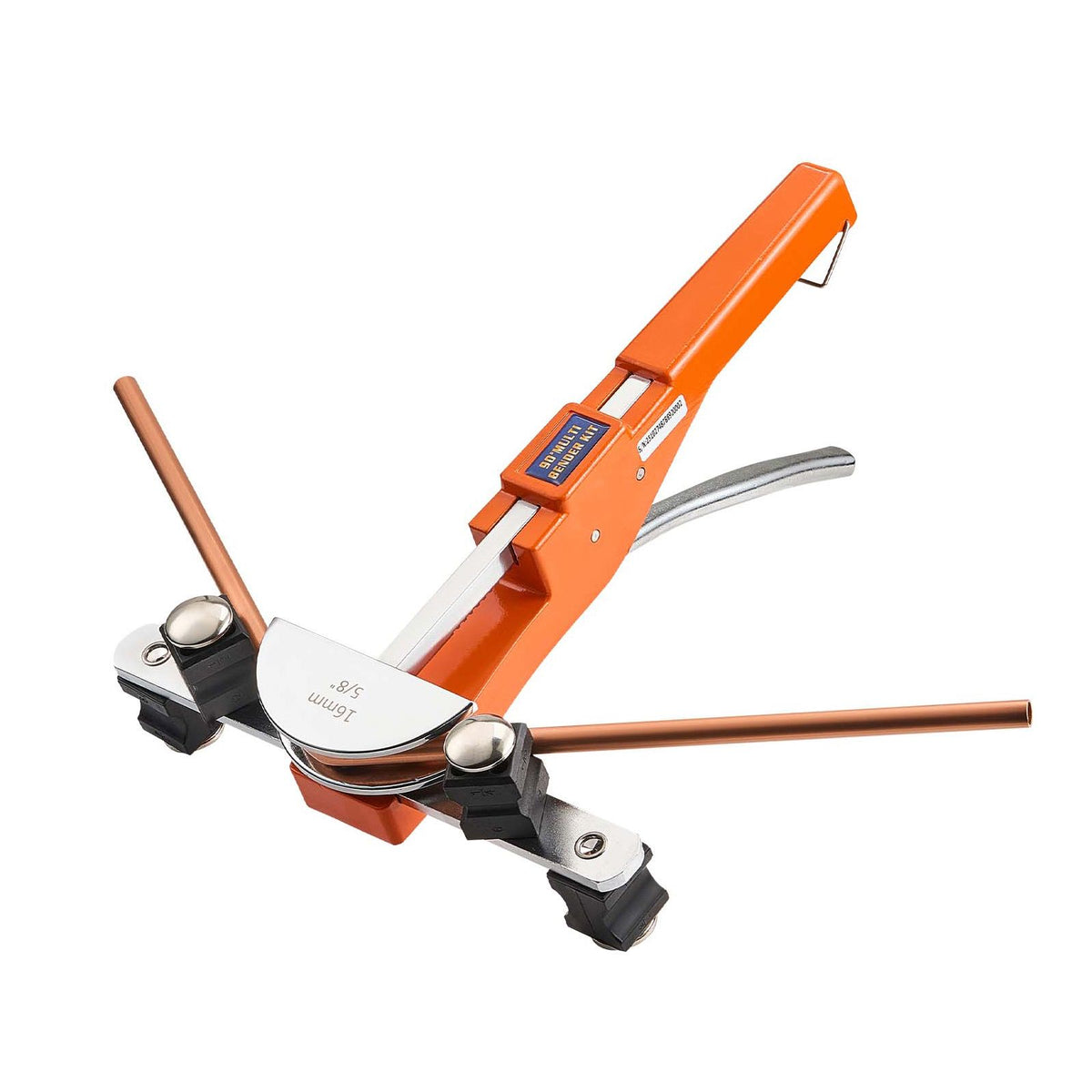 Tubing Bender Kit, 6 mm to 22 mm, Compact Ratcheting Tube Pipe Bender, Forward/Reverse Hand Bending Tool, with 7 Aluminium Alloy Dies, for Copper HVAC Air Conditioning Refrigeration Auto Repair