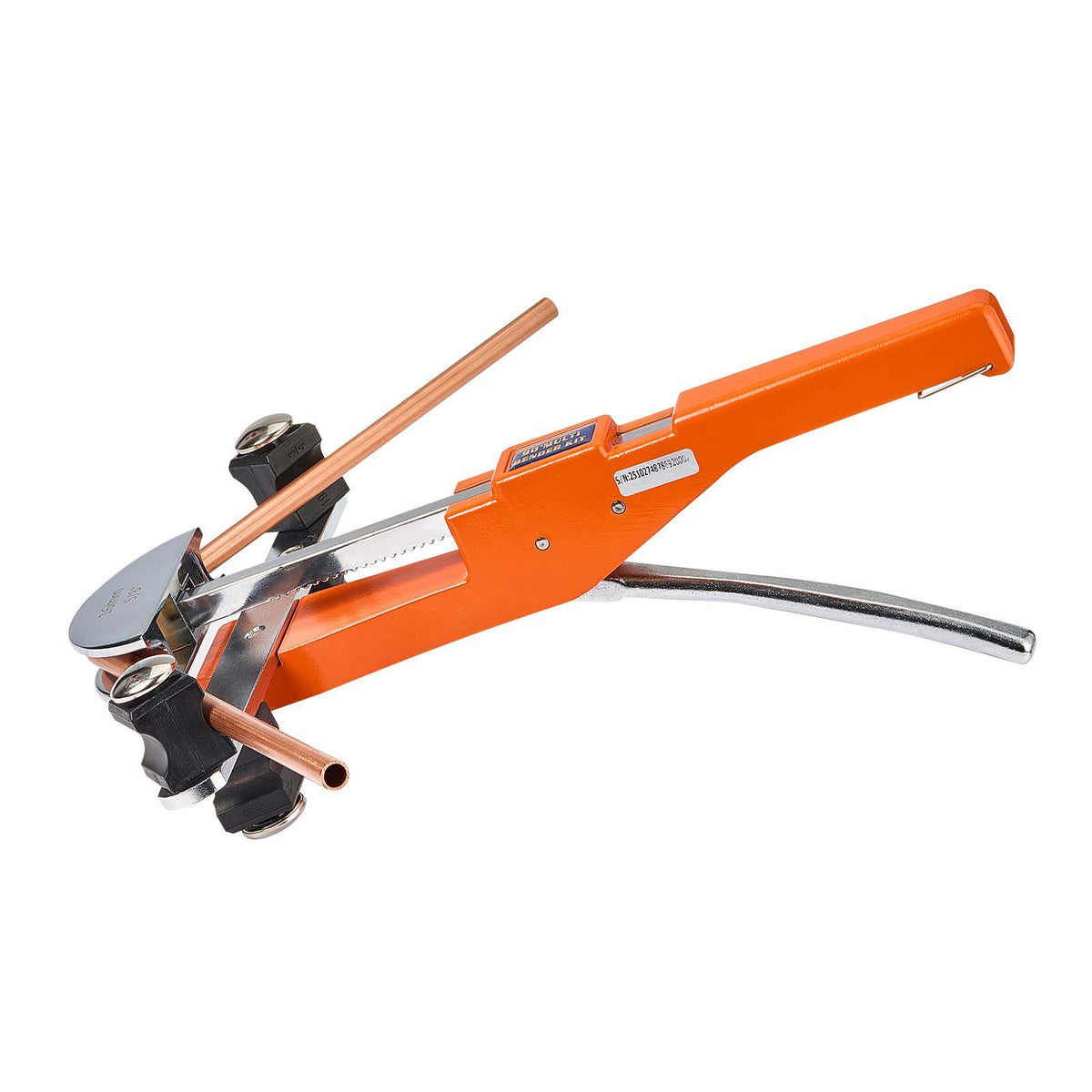 Tubing Bender Kit, 6 mm to 22 mm, Compact Ratcheting Tube Pipe Bender, Ratchet Hand Bending Tool, with 7 Aluminium Alloy Dies, HVAC Tools, for Copper Aluminum HVAC Refrigeration Maintenance