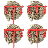 Hand Tools: VEVOR Chain Load Binder, 8 mm Tie Down Kit with 3 Ton Working Load Capacity and Two Grab Hooks, Includes (4) Ratchet Binders - (4) 6.4 m Grade 80 Chains, Transport Load Package for Hauling, Towing