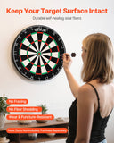 Gardening Tools: VEVOR Dart Board, High-Grade Self-Healing Sisal Fiber Dartboard with Staple-Free Bullseye, Blade Wire & Rotating Number Ring, 450mm Professional Dartboard for Home Party Game Room (Darts Not Included)