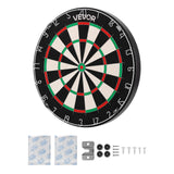 Gardening Tools: VEVOR Dart Board, High-Grade Self-Healing Sisal Fiber Dartboard with Staple-Free Bullseye, Blade Wire & Rotating Number Ring, 450mm Professional Dartboard for Home Party Game Room (Darts Not Included)