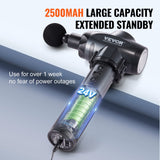 Massagers: VEVOR Massage Gun Deep Tissue, Percussion Muscle Massager for Athletes - with 9 Speed Levels & 6 Massage Heads, 24V 2500mAh Batteries, Handheld Electric Massage Gun for Pain Relief, Muscle Relaxation