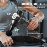 Massagers: VEVOR Massage Gun Deep Tissue, Percussion Muscle Massager for Athletes - with 9 Speed Levels & 6 Massage Heads, 24V 2500mAh Batteries, Handheld Electric Massage Gun for Pain Relief, Muscle Relaxation