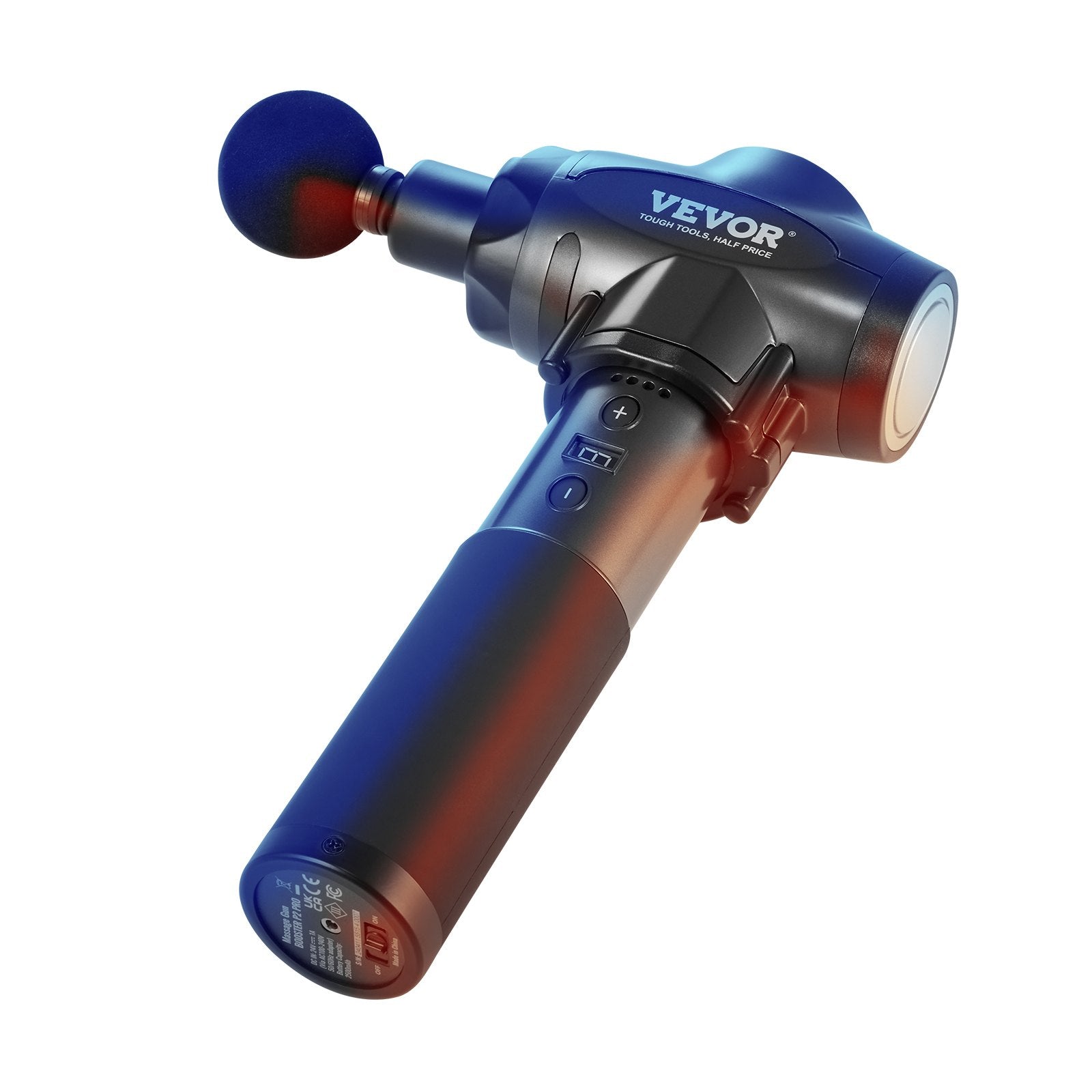 Massagers: VEVOR Massage Gun Deep Tissue, Percussion Muscle Massager for Athletes - with 9 Speed Levels & 6 Massage Heads, 24V 2500mAh Batteries, Handheld Electric Massage Gun for Pain Relief, Muscle Relaxation