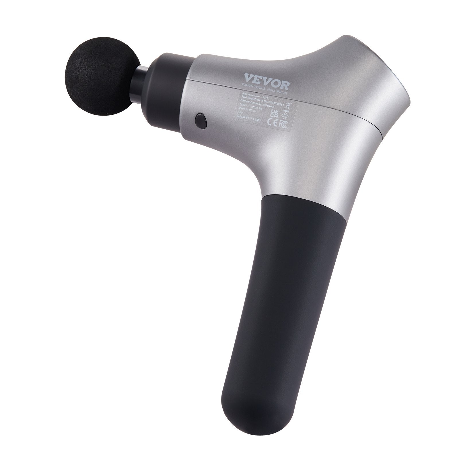 Massagers: VEVOR Massage Gun Deep Tissue, Percussion Muscle Massager for Athletes - with 6 Speed Levels & 4 Massage Heads, 12V 2500mAh Batteries, Handheld Electric Massage Gun for Pain Relief, Muscle Relaxation