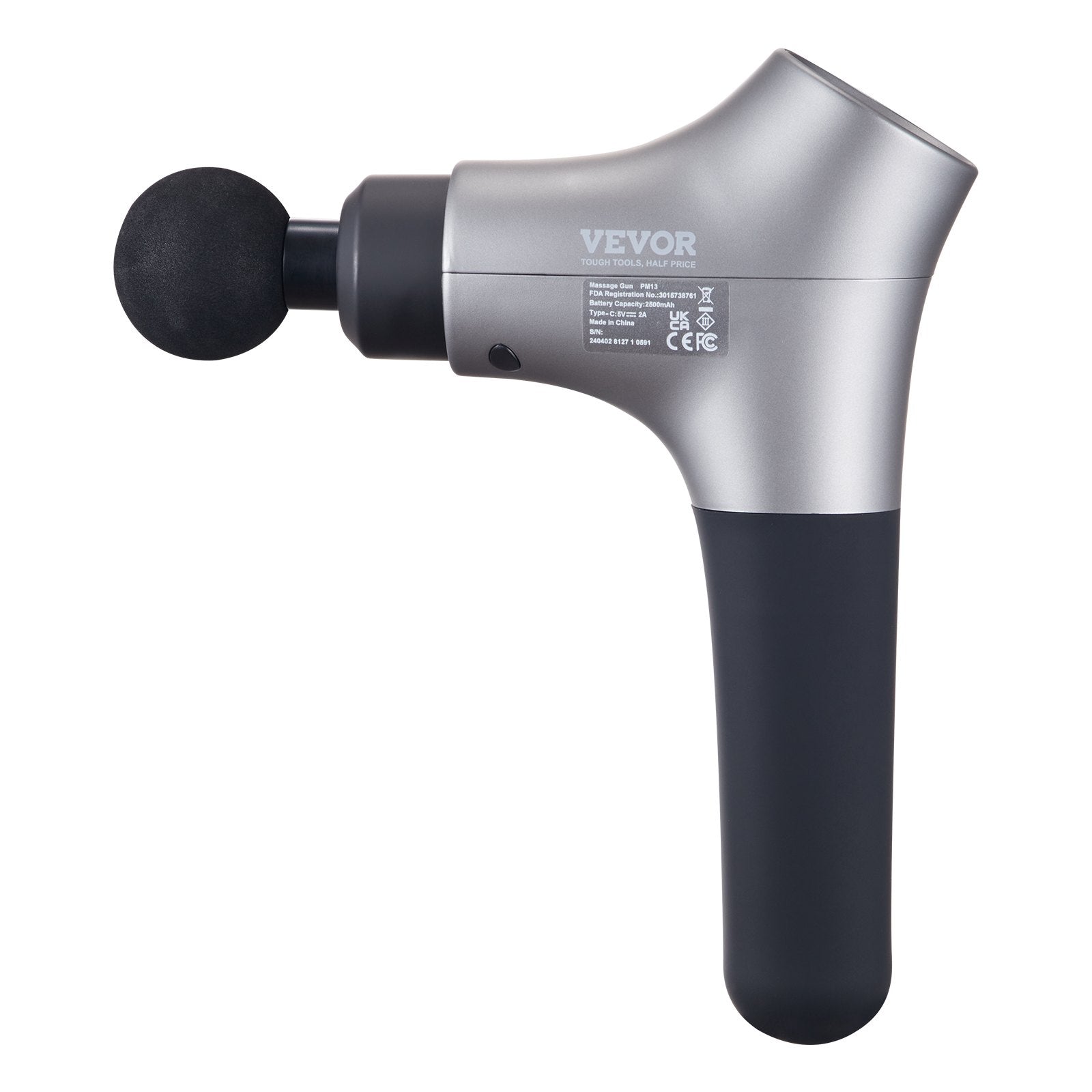 Massagers: VEVOR Massage Gun Deep Tissue, Percussion Muscle Massager for Athletes - with 6 Speed Levels & 4 Massage Heads, 12V 2500mAh Batteries, Handheld Electric Massage Gun for Pain Relief, Muscle Relaxation