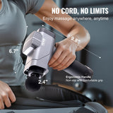 Massagers: VEVOR Massage Gun Deep Tissue, Percussion Muscle Massager for Athletes - with 8 Speed Levels & 6 Massage Heads, 16V 2500mAh Batteries, Handheld Electric Massage Gun for Pain Relief, Muscle Relaxation