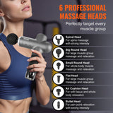 Massagers: VEVOR Massage Gun Deep Tissue, Percussion Muscle Massager for Athletes - with 8 Speed Levels & 6 Massage Heads, 24V 2500mAh Batteries, Handheld Electric Massage Gun for Pain Relief, Muscle Relaxation