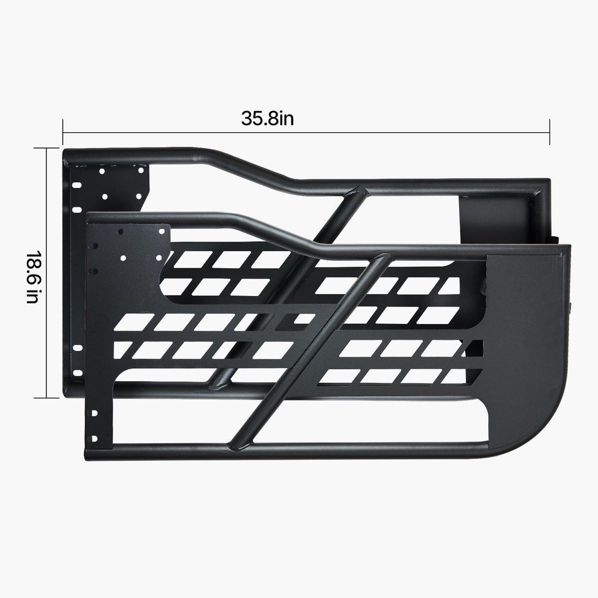 Jeep Tube Doors, 2-Door, Hunting Style Jeep Tubular Door with Heavy-Duty Hinges & OE Latch, Jeep Doors with Rubber Pads & Toughened Steel Tube, Fit for 2007-2018 Jeep Wrangler JK