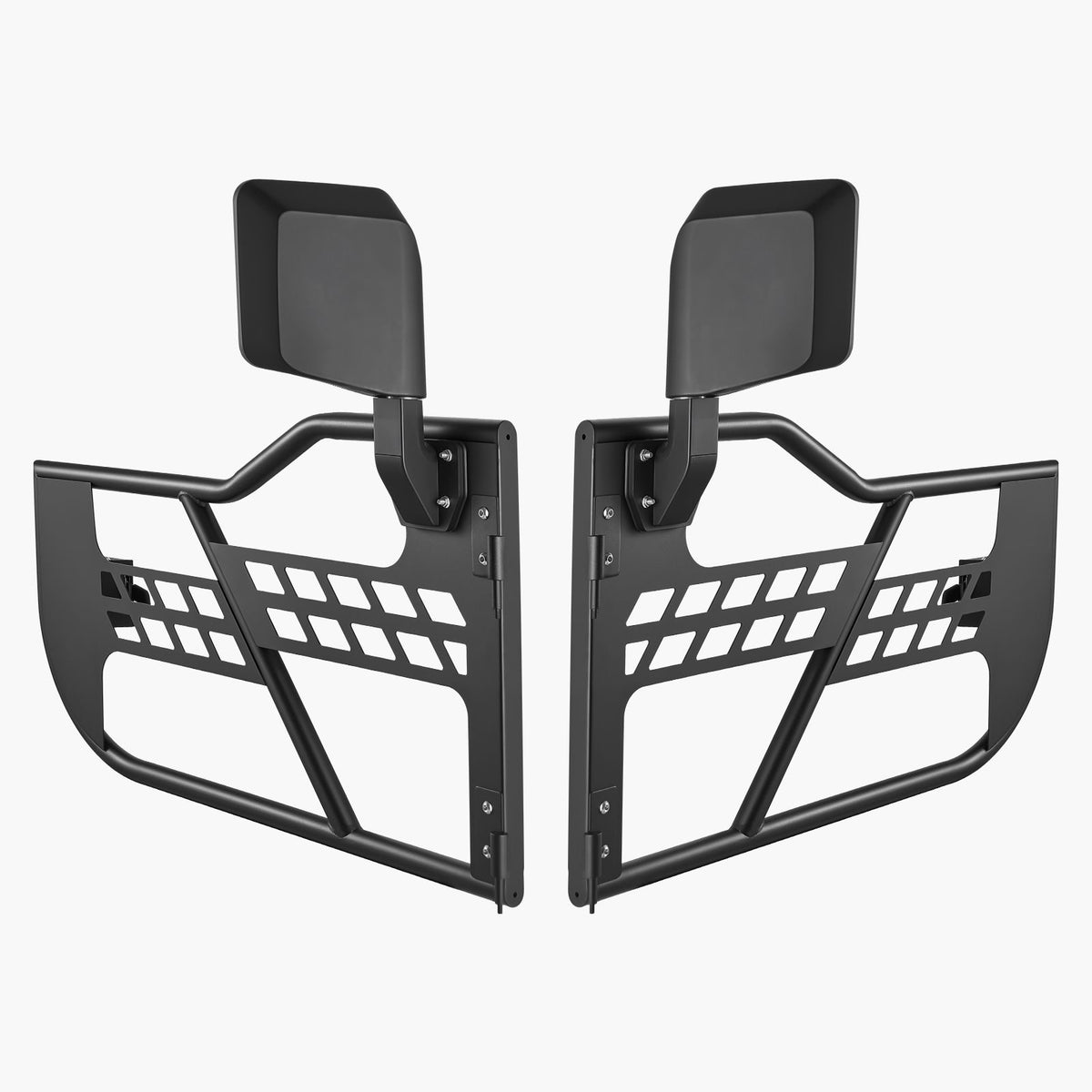 Jeep Tube Doors, 2-Door, Hunting Style Jeep Tubular Door with Heavy-Duty Hinges & OE Latch, Jeep Doors with Rear View Mirrors, Fit for 2018-2024 Jeep Wrangler JL & 2020-2024 Jeep Gladiator JT