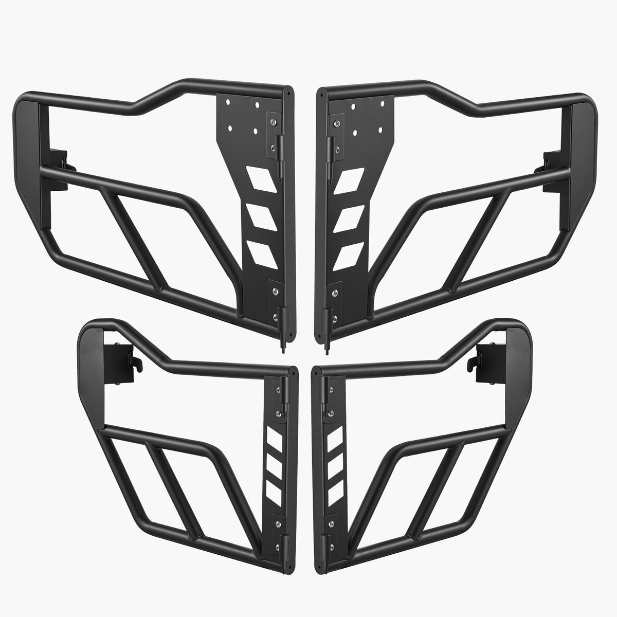 Jeep Tube Doors, 4-Door, Adventure Style Jeep Tubular Door with Heavy-Duty Hinges & OE Latch, Jeep Doors with Rubber Pads & Toughened Steel Tube, Fit for 2007-2018 Jeep Wrangler JK