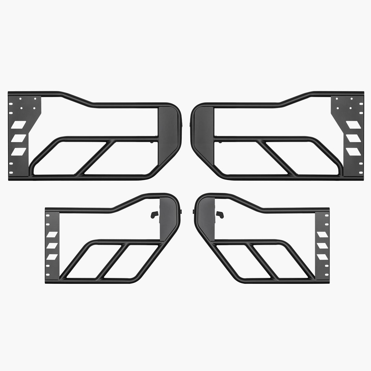Jeep Tube Doors, 4-Door, Adventure Style Jeep Tubular Door with Heavy-Duty Hinges & OE Latch, Jeep Doors with Rubber Pads & Toughened Steel Tube, Fit for 2007-2018 Jeep Wrangler JK